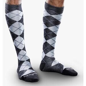 Core-Spun 20-30mmHg Graduated Compression Support Knee Socks Black Moderate Med